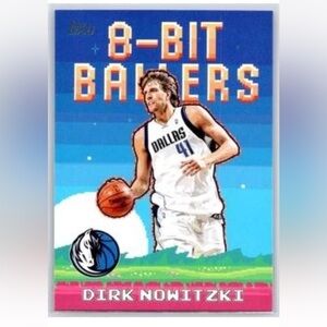Dirk Nowitzki 2025/26 Topps Dallas Mavericks 8 Bit Insert NBA Basketball Card